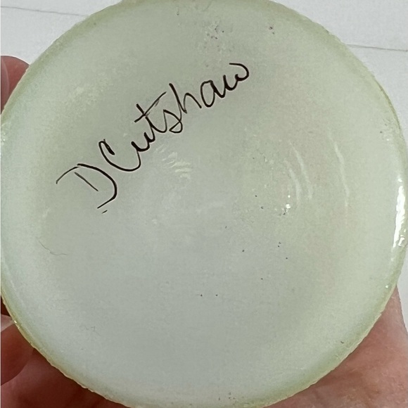 Fenton Hand Painted Bunny Rabbit Egg Candy Holder - Picture 5 of 5